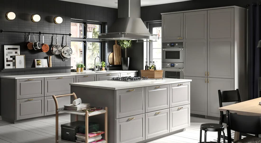 Kjøkken BODBYN grå IKEA