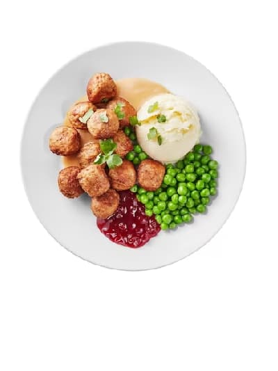 klopsy mięsne na białym talerzu