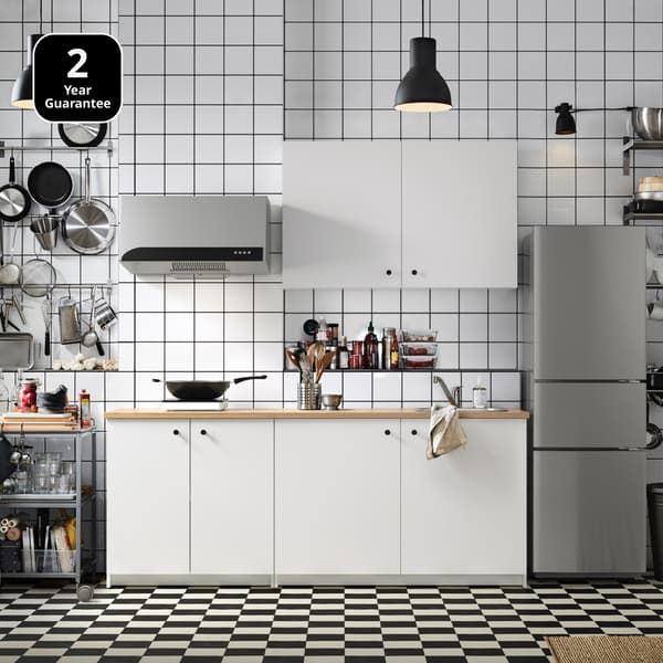 KNOXHULT modular kitchen in color white.