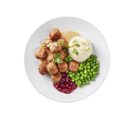 Köttbullar på en tallrik