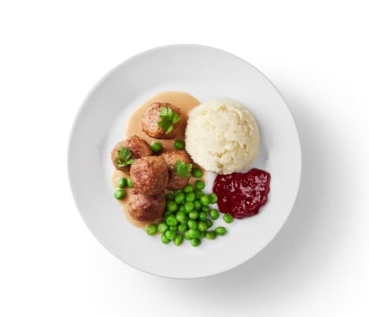 Köttbullar på en tallrik.