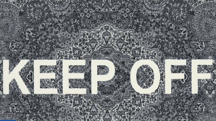 Kolekcja IKEA ART EVENT 2019 - dywan "KEEP OFF".