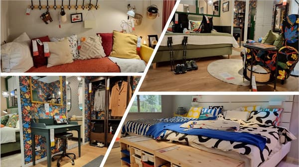 Kollage verschiedener IKEA Schlafzimmer- und Wohnideen mit kreativen Farb- und Designkonzepten. Moderne und gemütliche Raumlösungen für entspannte Nächte und stilvolles Wohnen.

