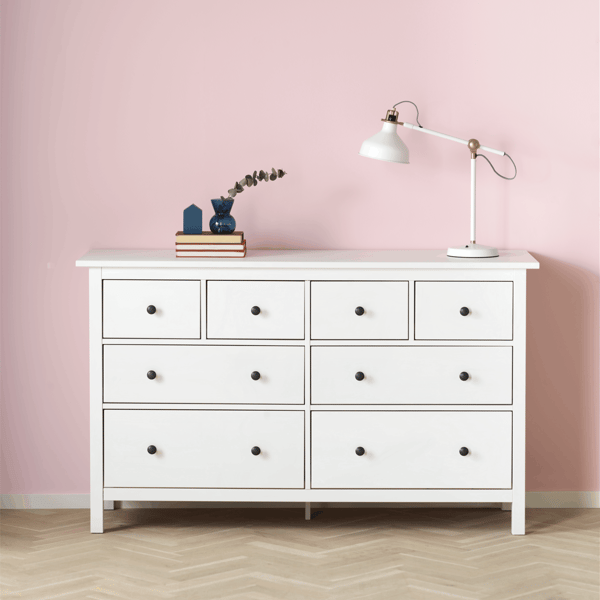 komoda bílá HEMNES, osmizásuvková