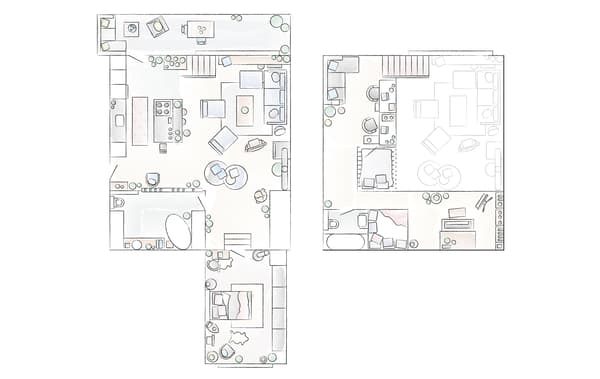 แผนผังอพาร์ทเมนต์ของ Konstancja และ Jurij