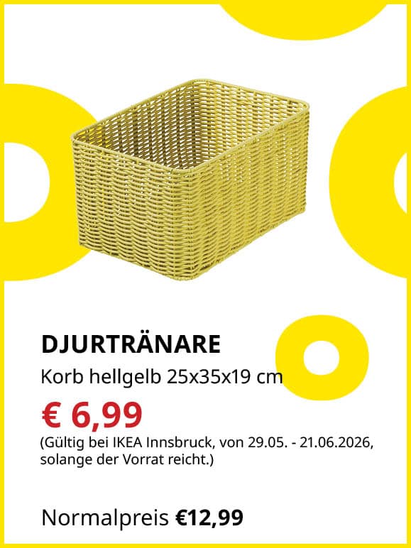 Korb hellgelb