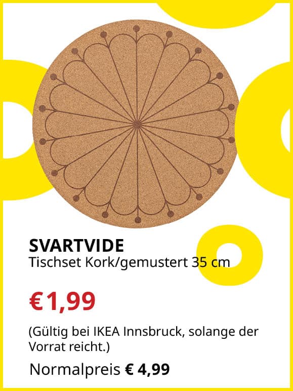Kork Tischset für 1,99€ statt 4,99€