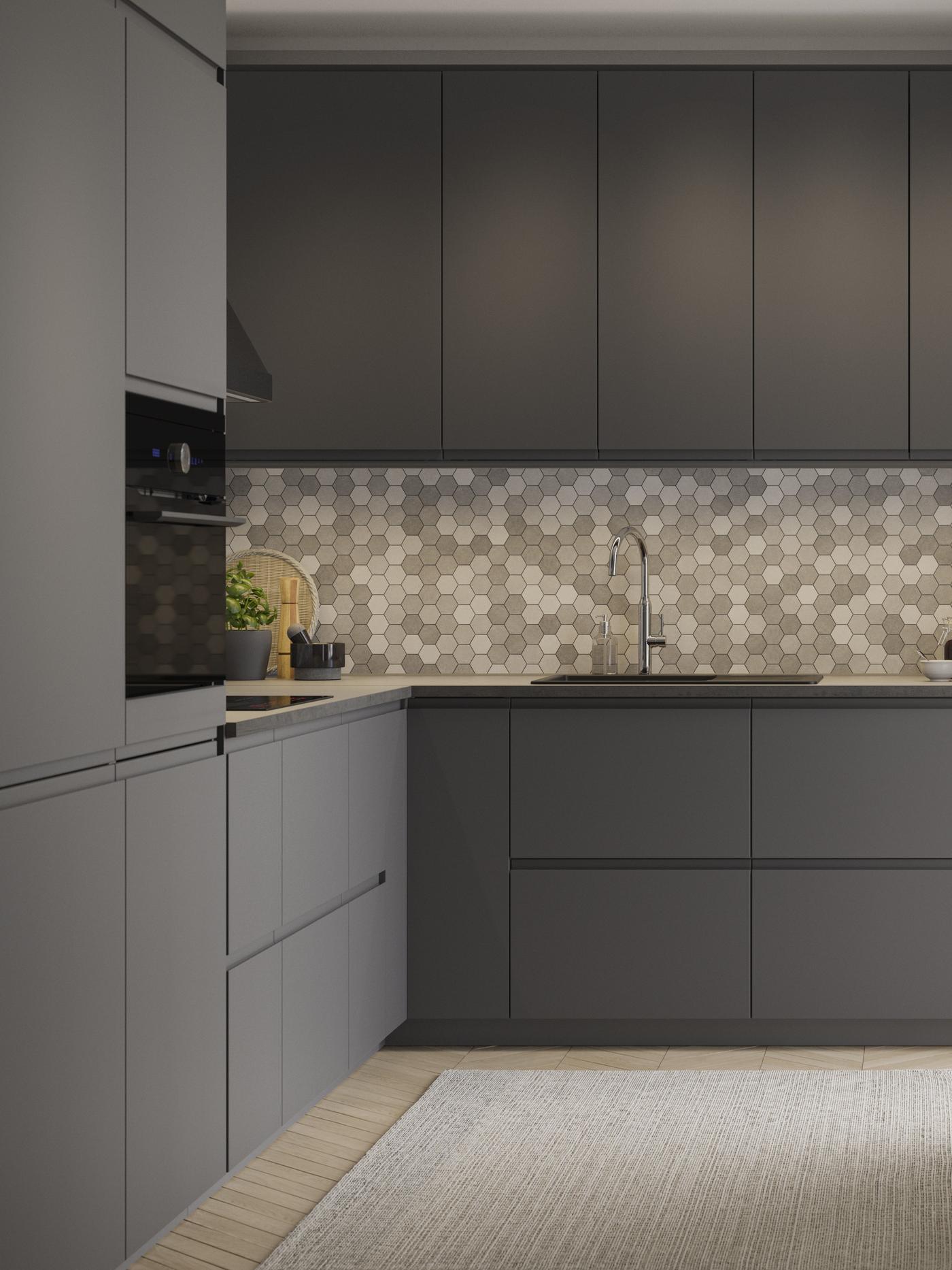 Kuchnia METOD z szarymi frontami VOXTORP