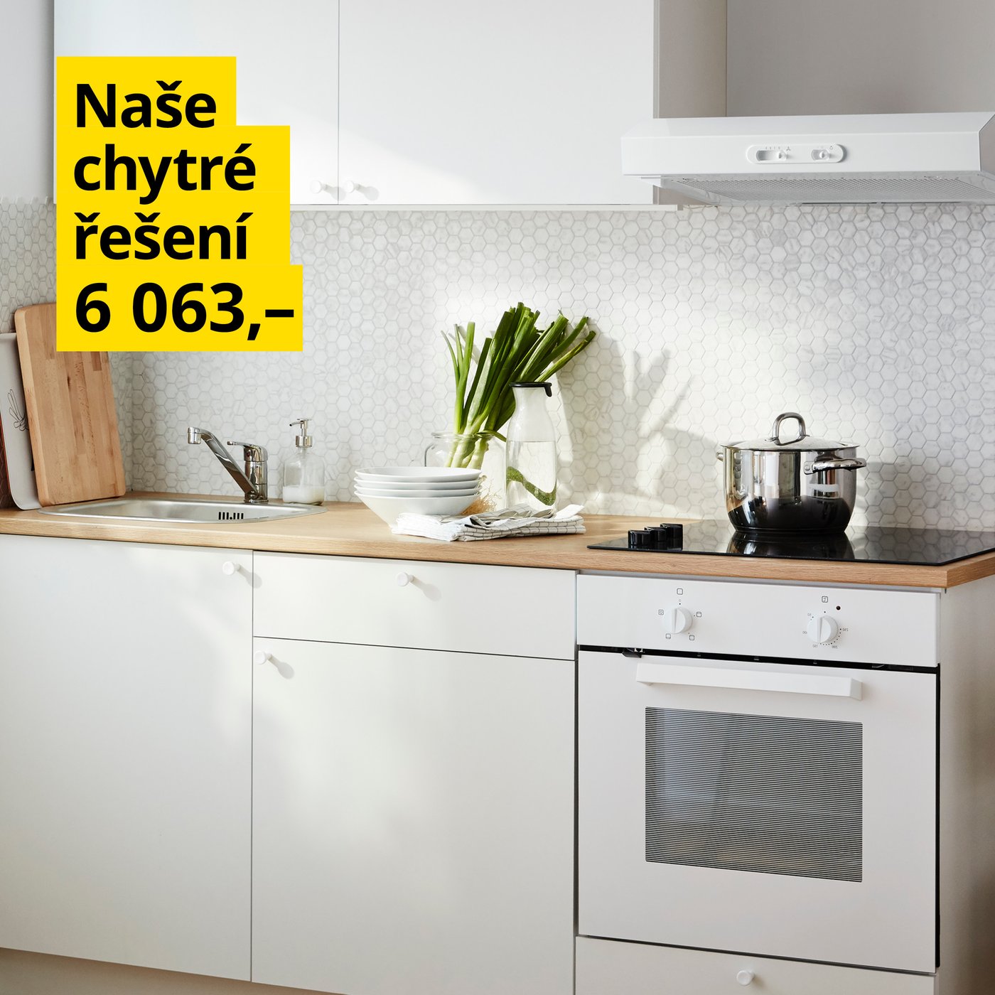 Kuchyňka na 4 metrech čtverečních.