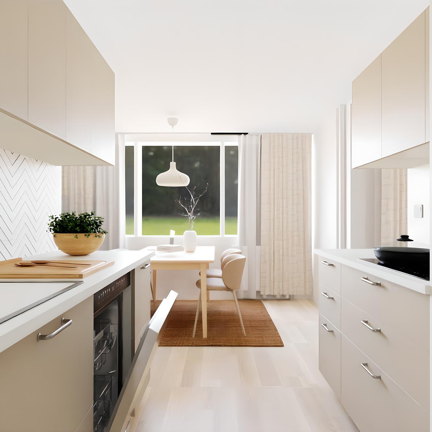 Kuhinja v bež tonih