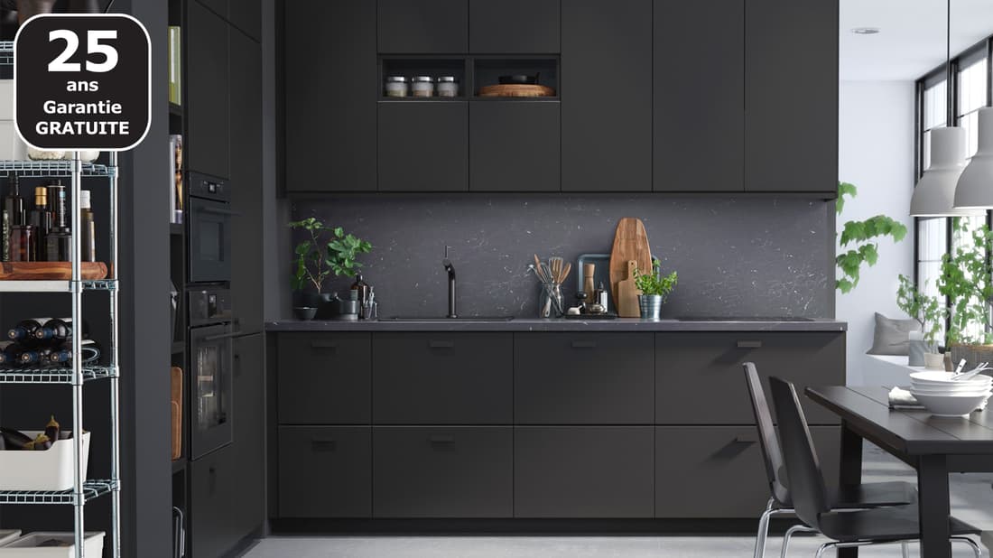 Cuisines METOD finition KUNGSBACKA noir - IKEA