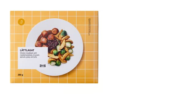 Kuřecí kuličky a pečené brambory, hotové jídlo mražené, 380 g
