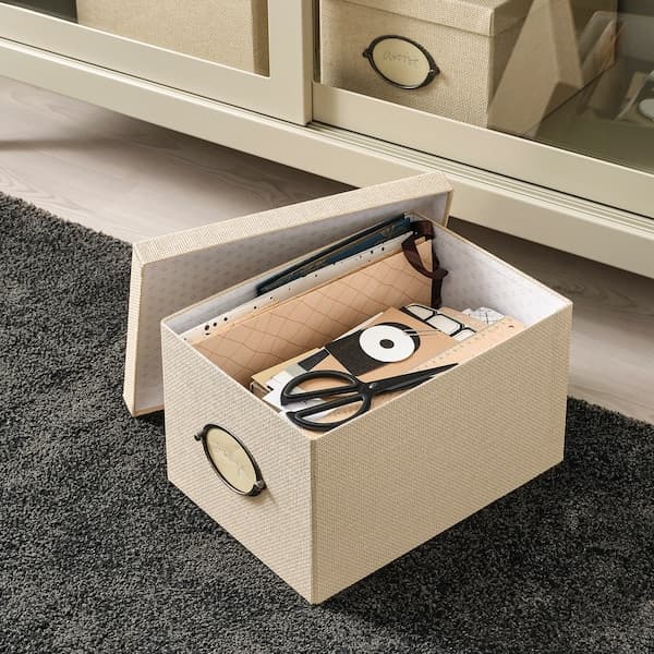 KVARNVIK gray storage box.