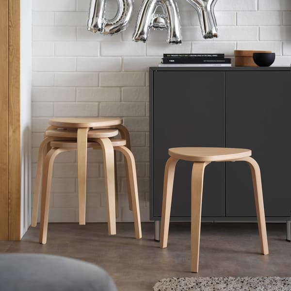 KYRRE birch stool.