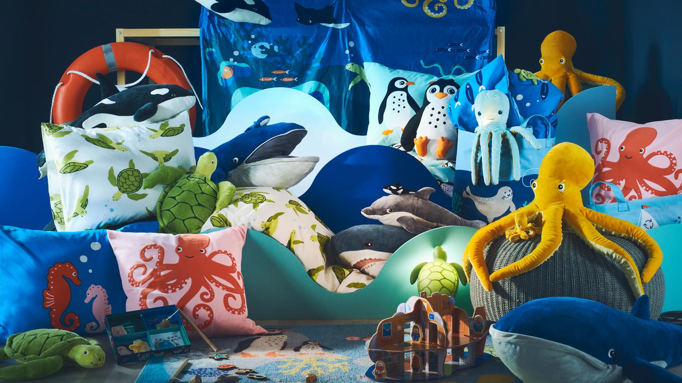Little Deco Adesivo da parete con 60 stelle, per cameretta bambini, motivo: stelle, colore blu e grigio chiaro, DL403