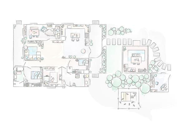 La piantina della casa di Nici.