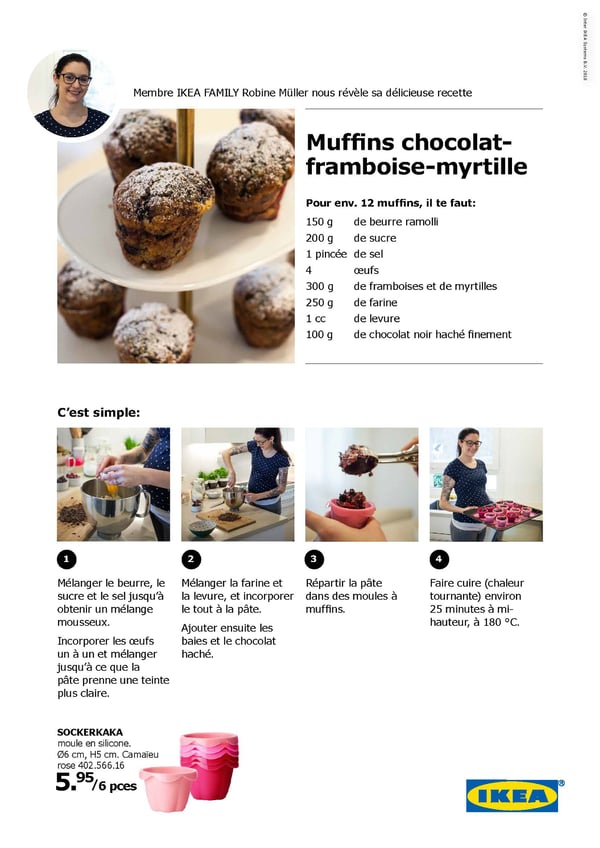 La recette de muffin IKEA Suisse