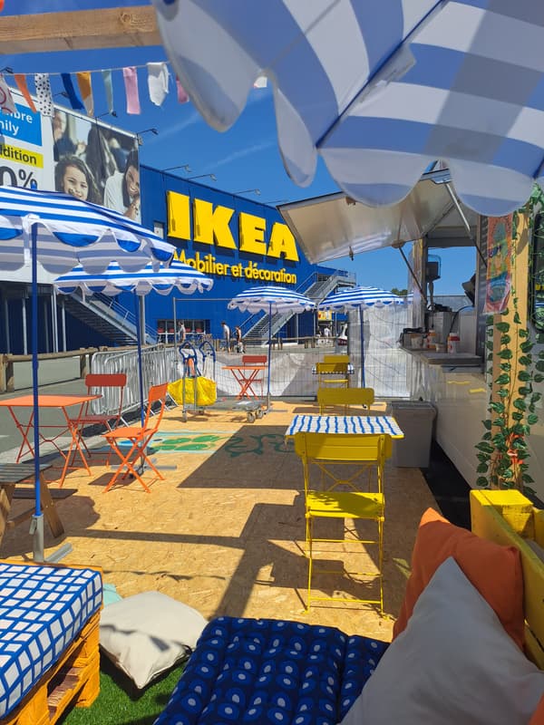 La terrasse du food truck de ikea bordeaux 