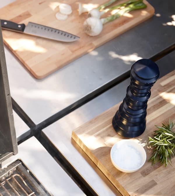 La zone préparation pour les repas à l’extérieur