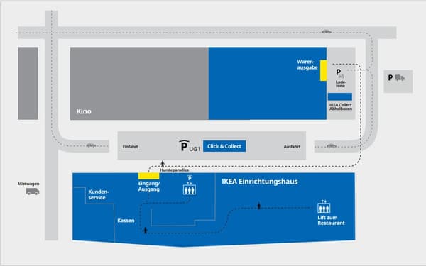 Lageplan IKEA Dietlikon Click & Collect