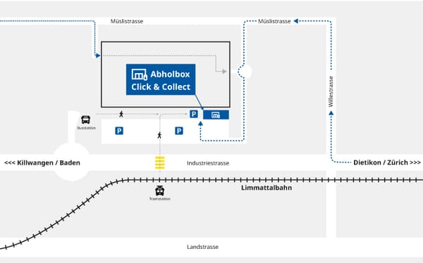 Lageplan IKEA Spreitenbach Click & Collect