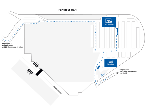 Lageplan IKEA St. Gallen Click & Collect