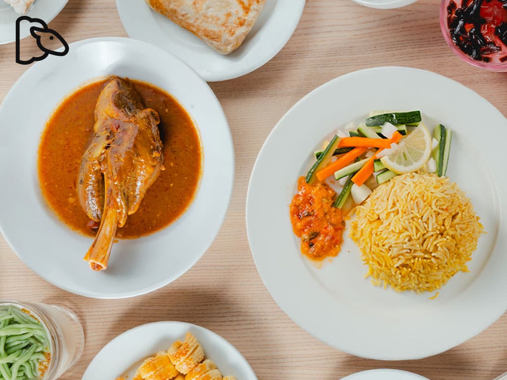 Lamb kabsa with biryani rice