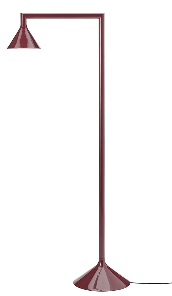 Lamp in shade: maroon/dark red