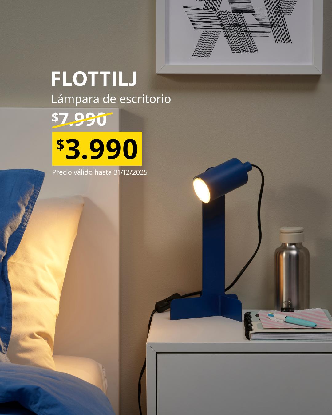 Lámpara de escritorio azul FLOTTILJ a precio especial