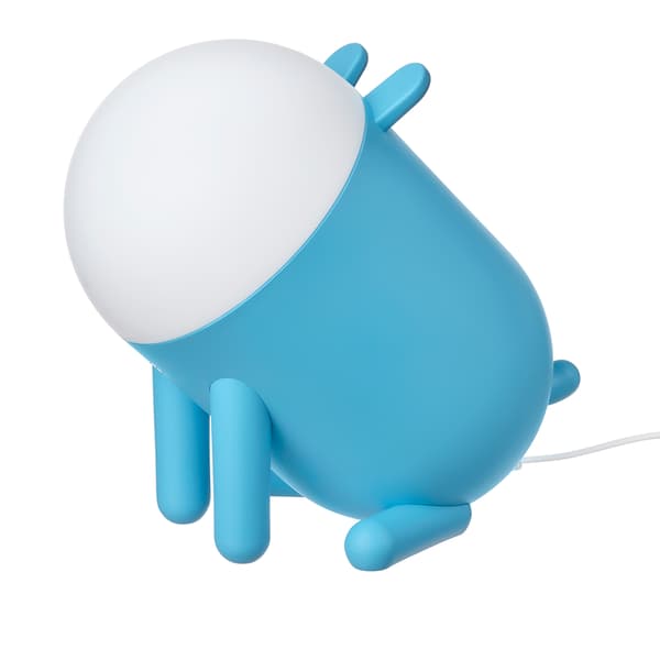 Lámpara de mesa GREJSIMOJS en forma de capibara de color azul claro 