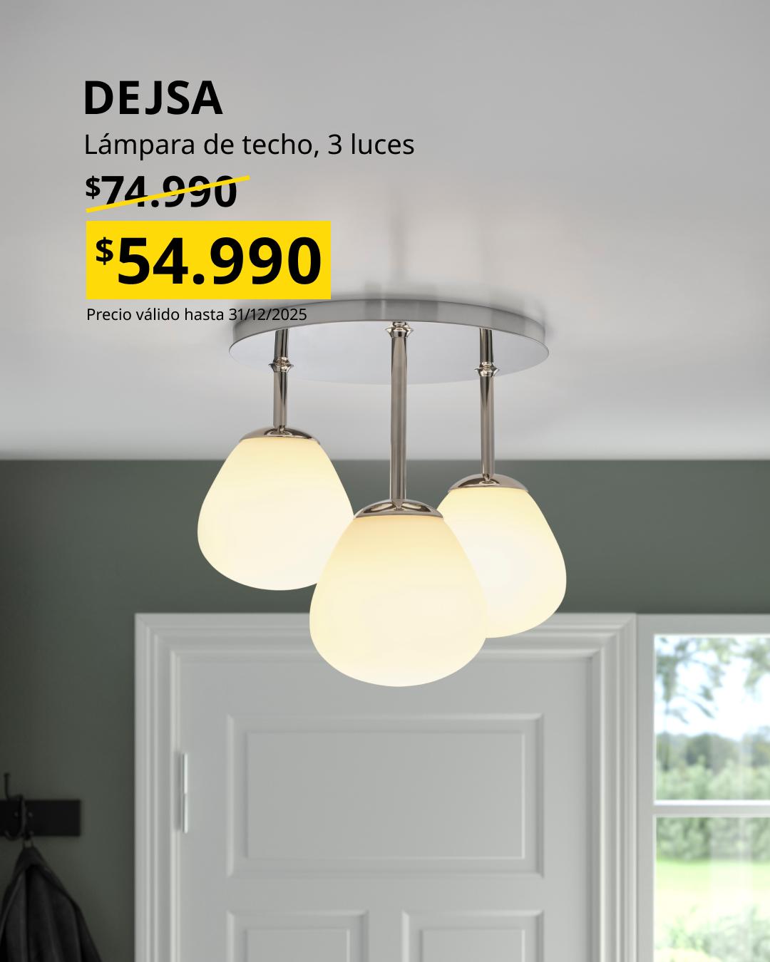 Lámpara de techo DEJSA a precio especial.