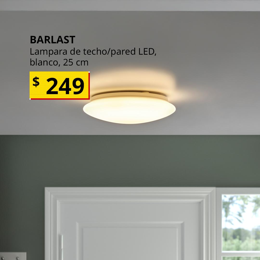 Lámpara de techo/pared LED BARLAST en color blanco.