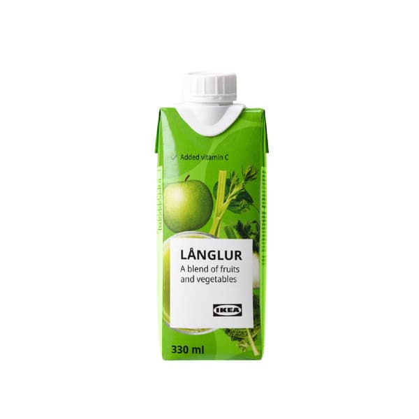 LÅNGLUR 롱루르과일 채소 스무디, 그린/비타민C 첨가, 330 ml
