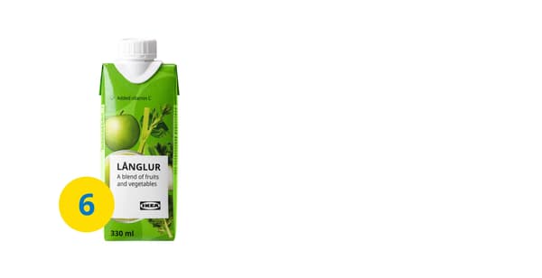 LÅNGLUR
Smoothie z ovoce a zeleniny, zelená/přidaný vitamin C, 330 ml