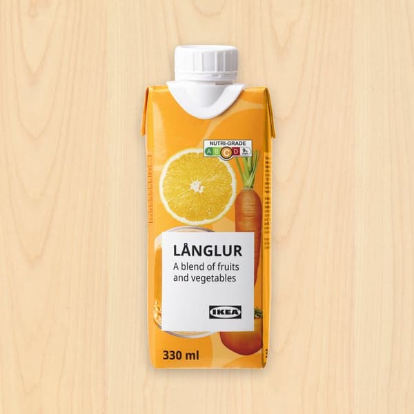 LÅNGLURA blend of fruits and vegetables, 330 ml