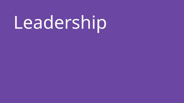 Leadership