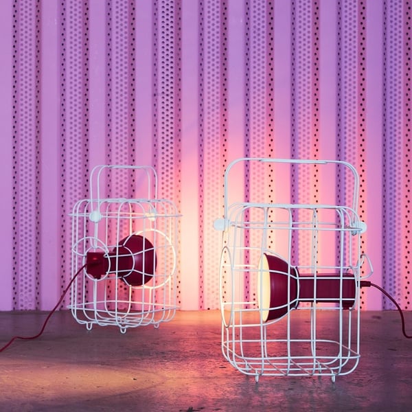 LED lights in pink background