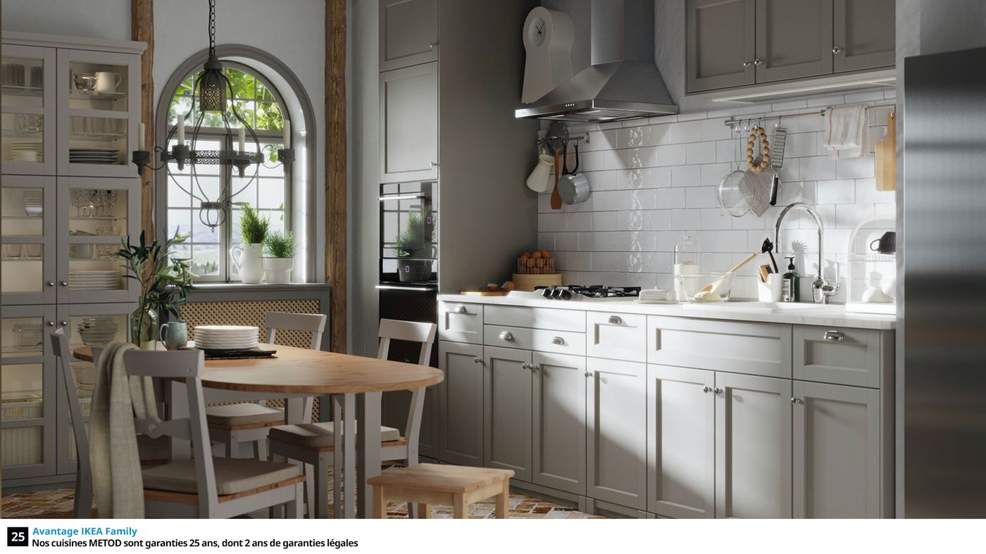 Cuisines METOD finition LERHYTTAN gris clair IKEA IKEA