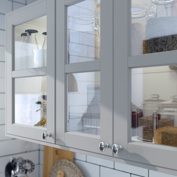 LERHYTTAN gris placard verre