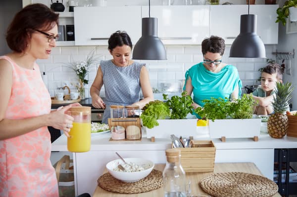 Let the guests help you prepare lunch.