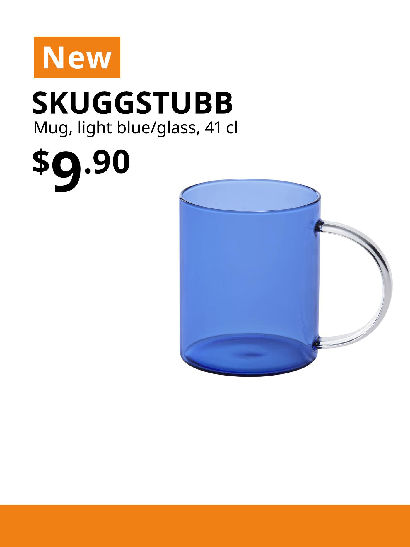 Light blue SKUGGSTUBB mug. Price: $9.90.
