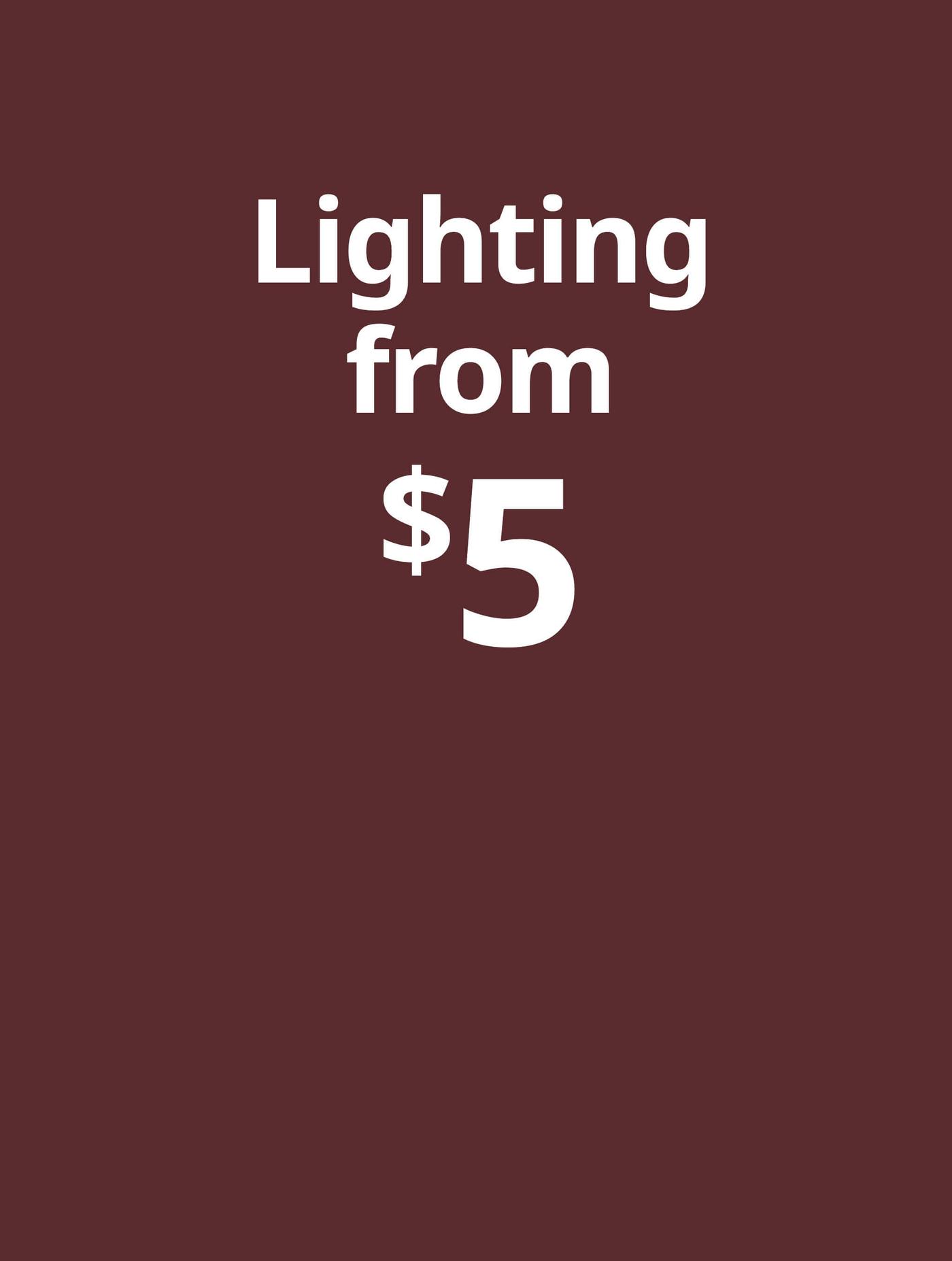 lighting from $5