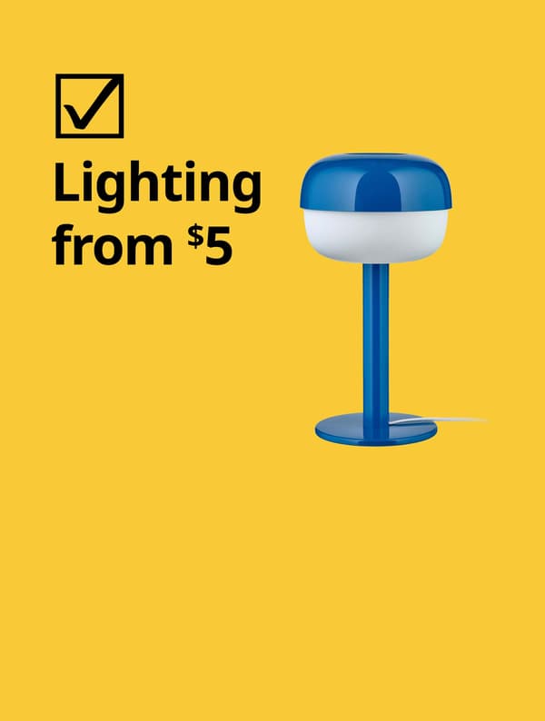 Lighting from $5