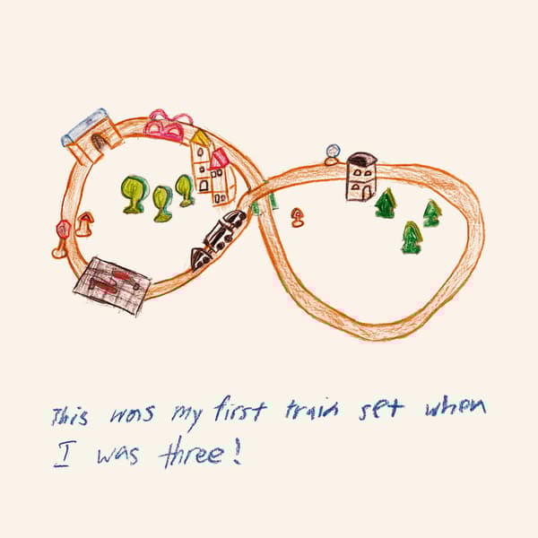 LILLABO 45-piece train set with rail