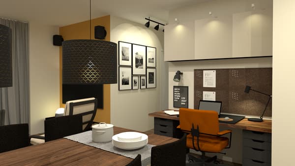 Living Room 4-room Modern Contemporary