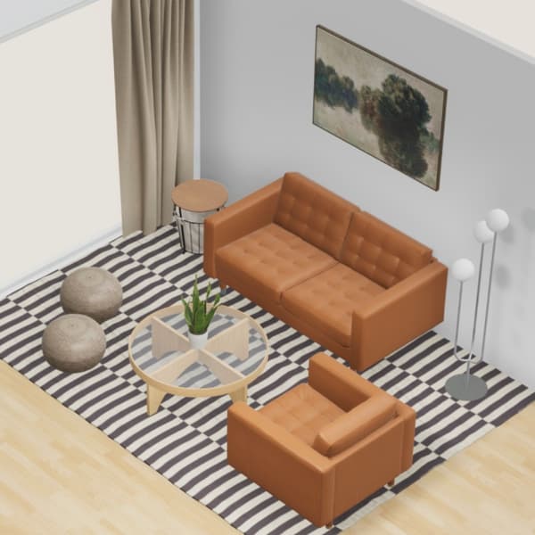 Living room design using IKEA Space planner tool