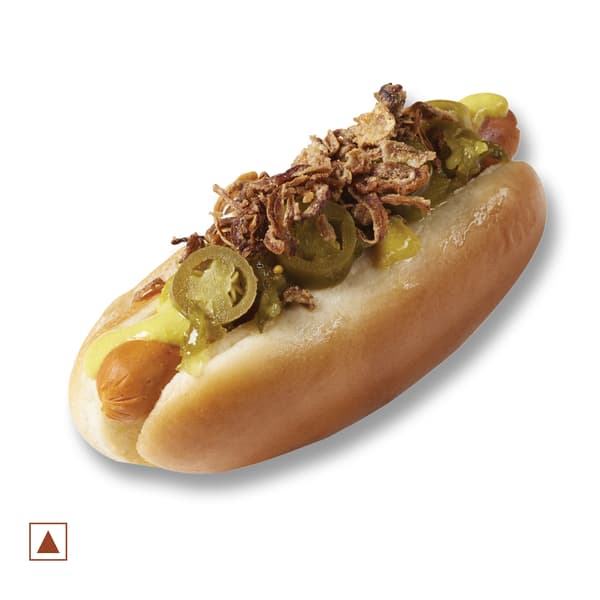 Loaded chicken hot dog