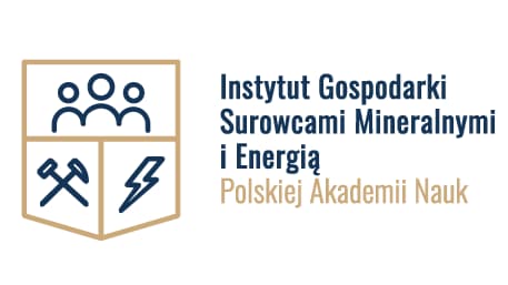 Logo instytutu Gospodarki Surowcami Mineralnymi i Energią Polskiej Akademii Nauk