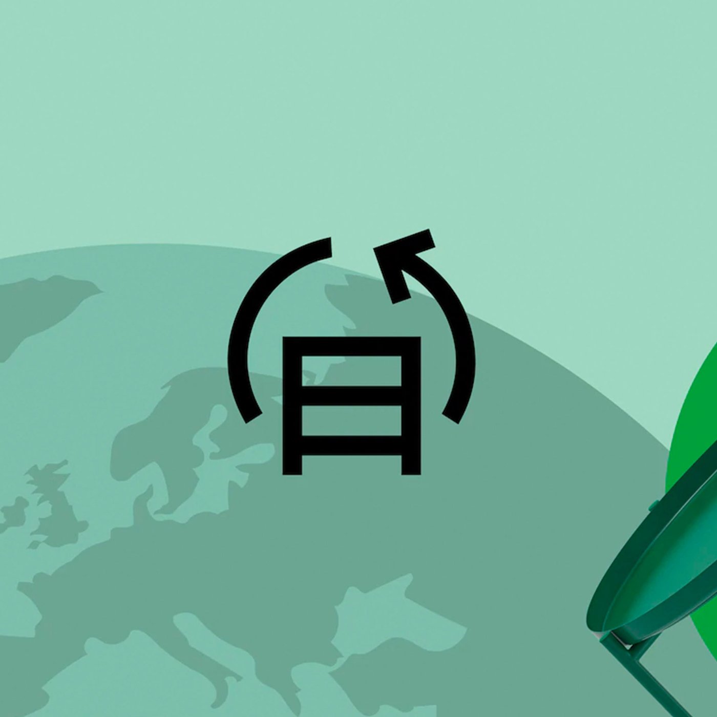 Logotipo de reciclaje de muebles usados