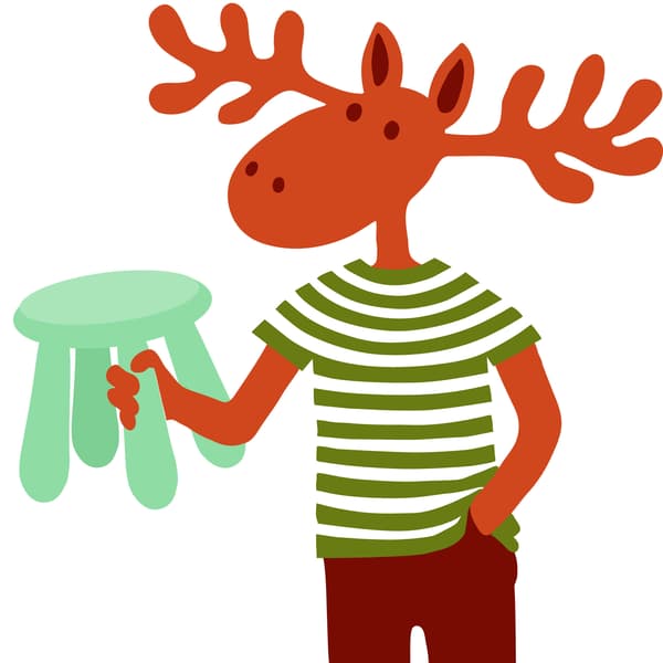 Losík drží stoličku MAMMUT.